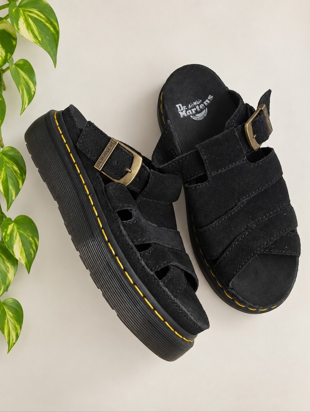 Dr Martens Black Leather Sandals